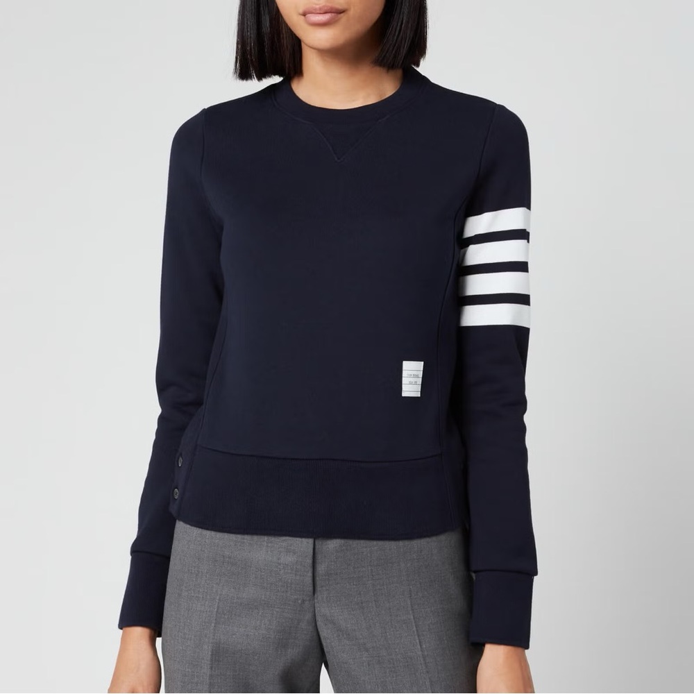 NWT Thom Browne Classic Loopback 4-Bar Sweatshirt